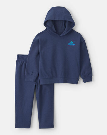 Baby Boy 2-Piece Long-Sleeve Top & Pant Set - Navy Blue, 