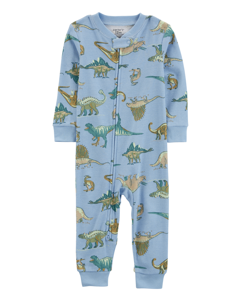 Toddler 1-Piece Dinosaur 100% Snug Fit Cotton Footless Pyjamas, image 1 of 4 slides