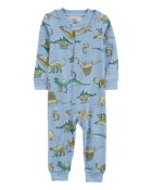 Toddler 1-Piece Dinosaur 100% Snug Fit Cotton Footless Pyjamas, image 1 of 4 slides
