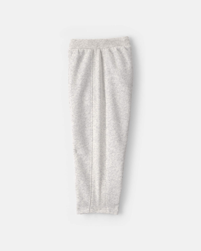 Toddler Girl Fleece Joggers - Grey, image 3 of 5 slides