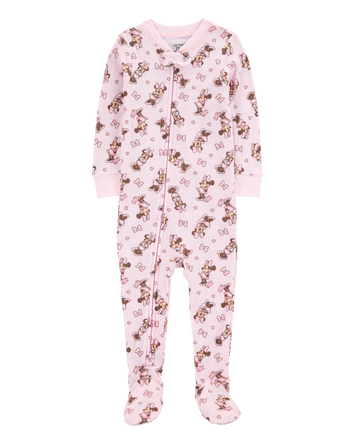 Baby 1-Piece Minnie Mouse 100% Snug Fit Cotton Footie Pyjamas, 