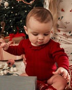 Baby 2-Pack Ruffle-Neck Holiday Bodysuits, image 4 of 6 slides