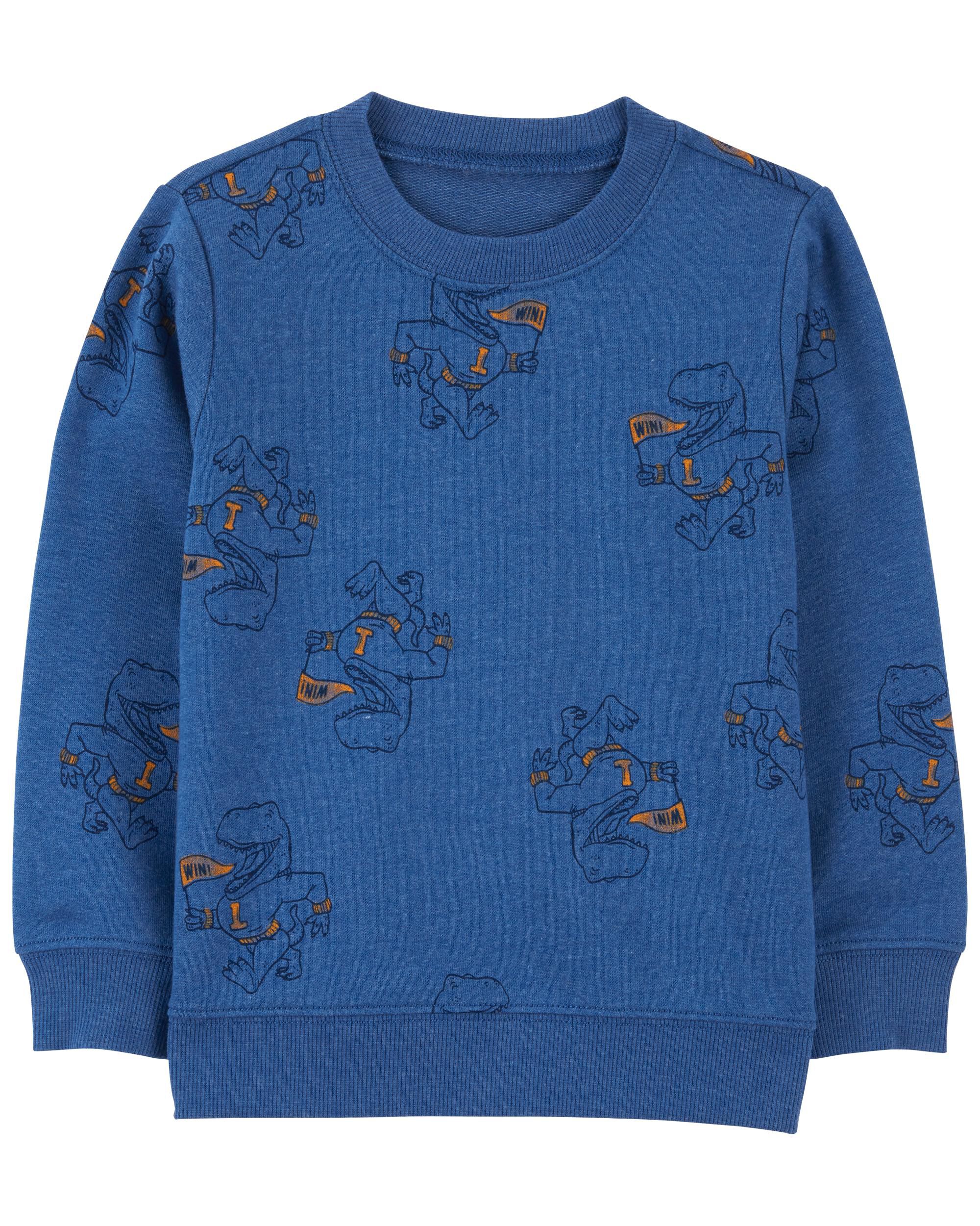 Chandail en jersey bouclette imprim de dinosaure