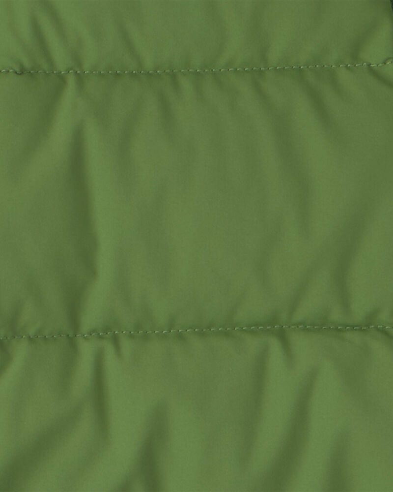 Baby Boy Solid 1 Piece Puffer Snowsuit- Green, image 3 of 3 slides