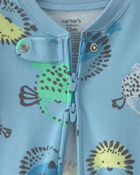 B&eacute;b&eacute; gar&ccedil;on - Pyjama 1 pi&egrave;ce en 100 % coton &agrave; motif poisson-globe, image 2 sur 3 diapositives