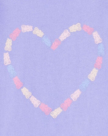 Toddler Gummy Bear Heart Graphic Tee, 