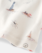 Toddler Organic Cotton Pyjamas in Coastal Print, image 2 of 3 slides