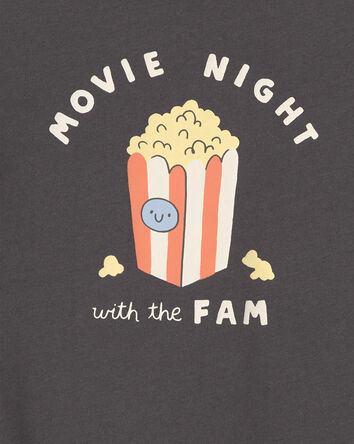 B&eacute;b&eacute; - Cache-couche manches longues &agrave; ma&iuml;s souffl&eacute; &laquo;Movie Night With The Fam&raquo; &ndash; Noir, 
