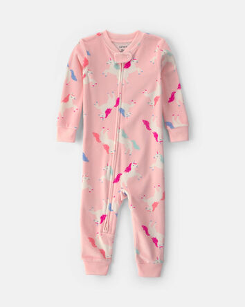 Toddler Girl 1-Piece Unicorn DreamPlush Snug Fit Pyjama - Pink, 
