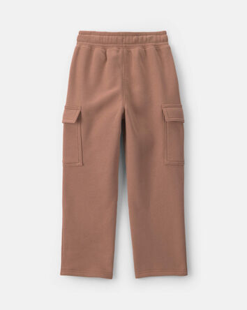 Boys Fleece Cargo Pants - Tan, 