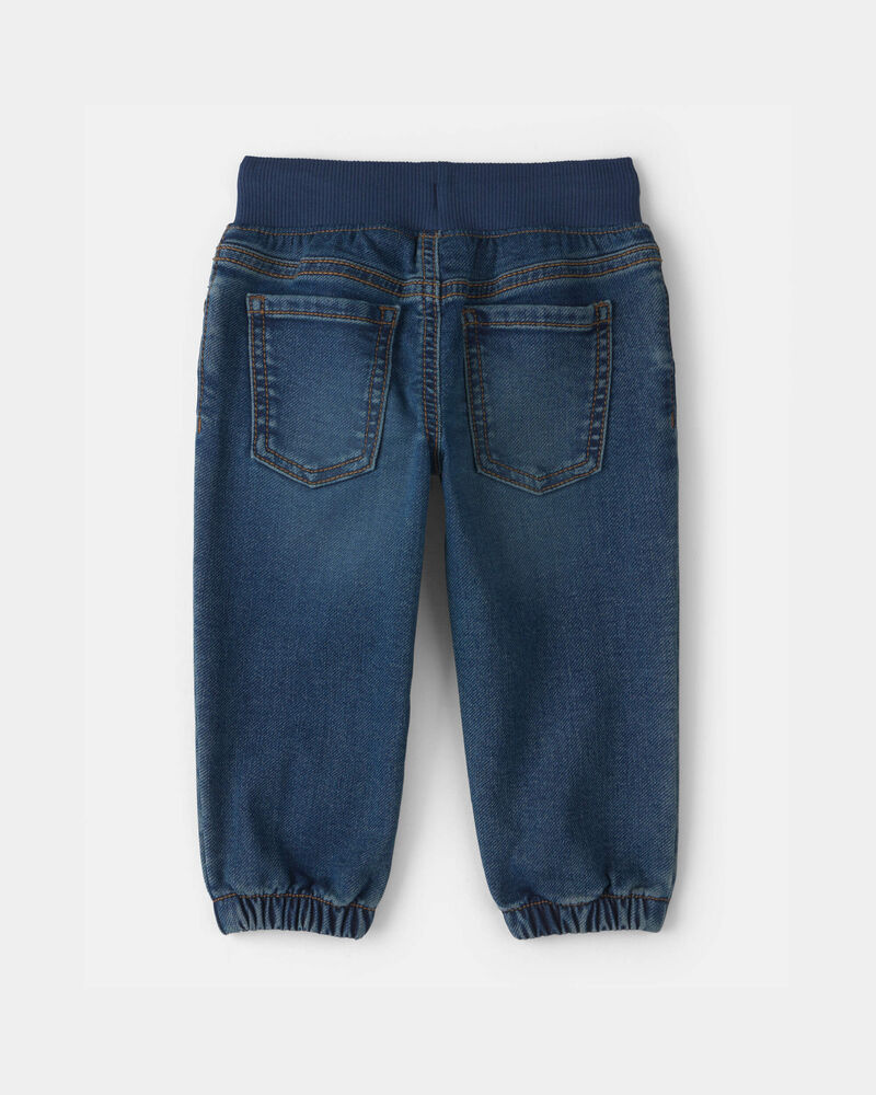 Baby Boy Denim Jogger - Dark Wash, image 2 of 4 slides
