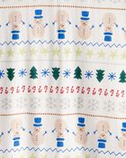 Adult Christmas Fair Isle 100% Cotton Long-Sleeve Snug Fit - White, image 2 of 3 slides