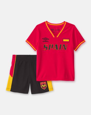 Toddler 2-Piece Umbro Spain Soccer Jersey & Short Set - Red/Yellow/Black, 