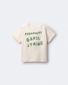 Tout-petit - T-shirt &agrave; manches chauve-souris &laquo;Permanent Grass Stains&raquo; - Cr&egrave;me, image 2 sur 6 diapositives