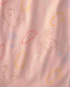 Baby Girl Easter Bunny 100% Cotton Snug Fit 2-Piece Pyjama Set - Pink, image 3 of 4 slides