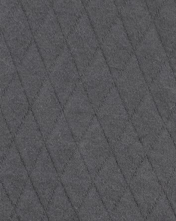 Toddler Solid Cotton Blend Quilted Jacket - Gray, 