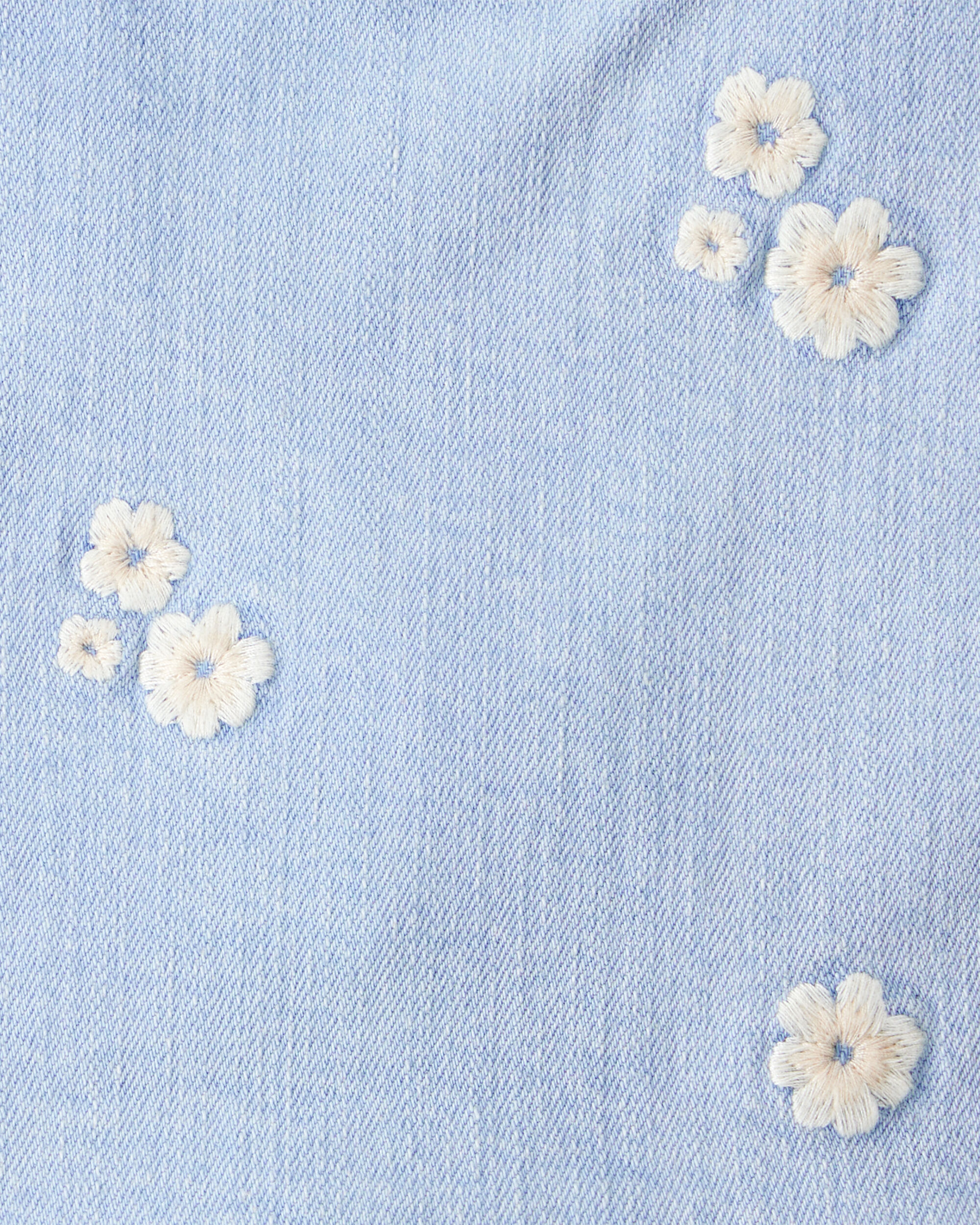 Toddler Girl Embroidered Denim Skort - Blue | Carter's Oshkosh Canada