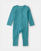 Baby PurelySoft 2-Way Zip Snug Fit Sleeper - Blue, image 2 of 9 slides