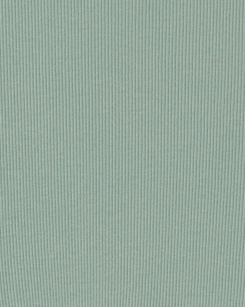 Girls Rib Long-Sleeve Dress - Green, image 3 of 4 slides