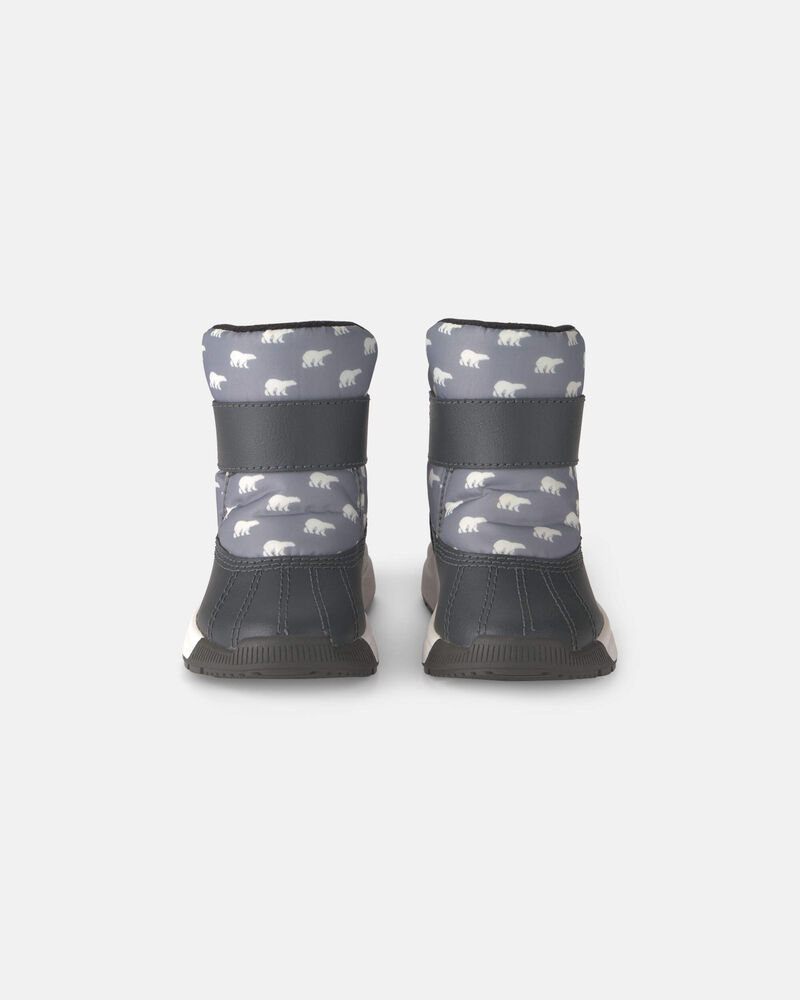 Boys SOREL Whitney&trade; III Strap Mid Snow Boot- Grey, image 1 of 3 slides