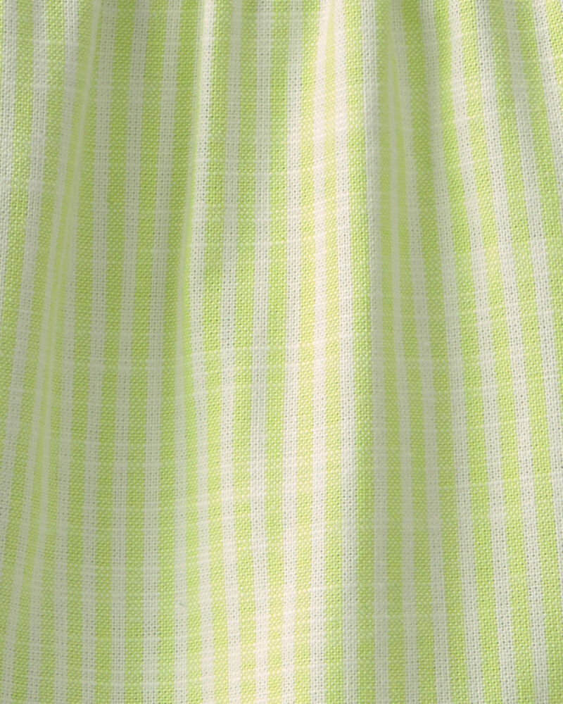 B&eacute;b&eacute; fille - Robe &agrave; &eacute;tages et rayures - Vert, image 4 sur 4 diapositives