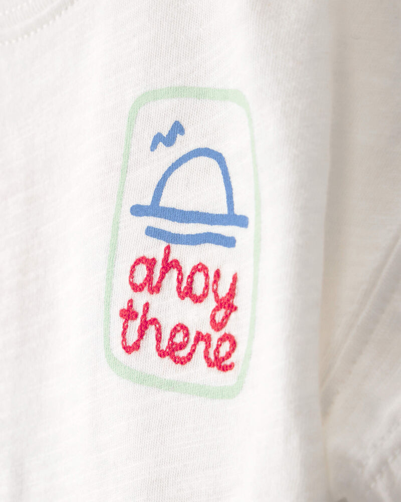 Baby 'Ahoy There' Graphic Tee - White, image 2 of 6 slides