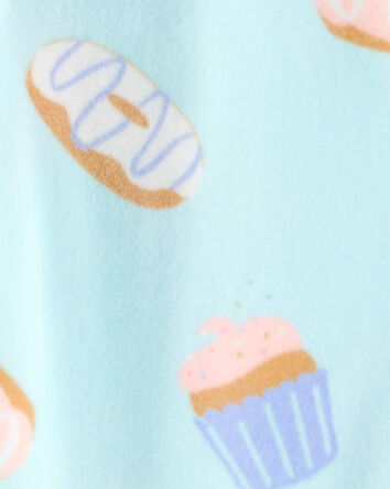 Tout-petit fille - Pyjama une pi&egrave;ce ajust&eacute; en DreamPlush &agrave; manches longues &agrave; imprim&eacute; beignet - Bleu, 