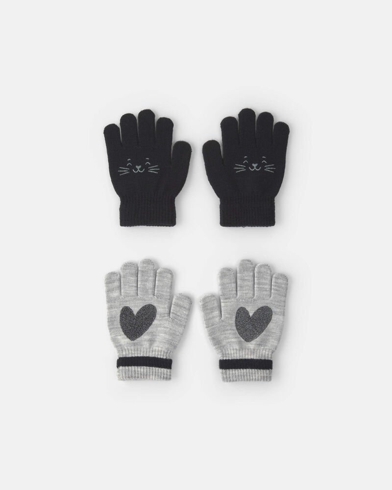 Girls Kombi 2pk Mini Gloves - Cat, image 1 of 1 slides