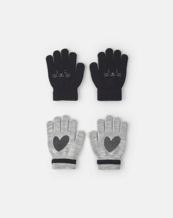Girls Kombi 2pk Mini Gloves - Cat, 