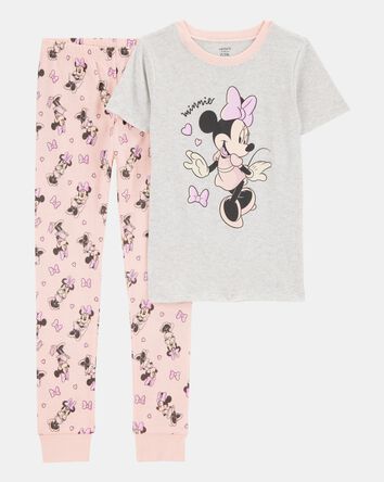 Kid Minnie Mouse Snug Fit Cotton 2-Piece Pyjamas, 