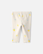 Baby Girl Lemon Rib Pants - Ivory, image 2 of 4 slides