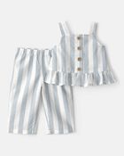 Baby Girl 2-Piece Sleeveless Tee & Pant Set, image 1 of 4 slides