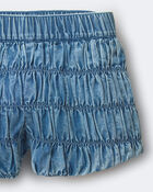 Tout-petit fille - Short fronc&eacute; en chambray, image 7 sur 7 diapositives