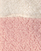Baby Girl 3-Piece Colour Block Teddy Fleece Layering Set - Pink, image 3 of 6 slides