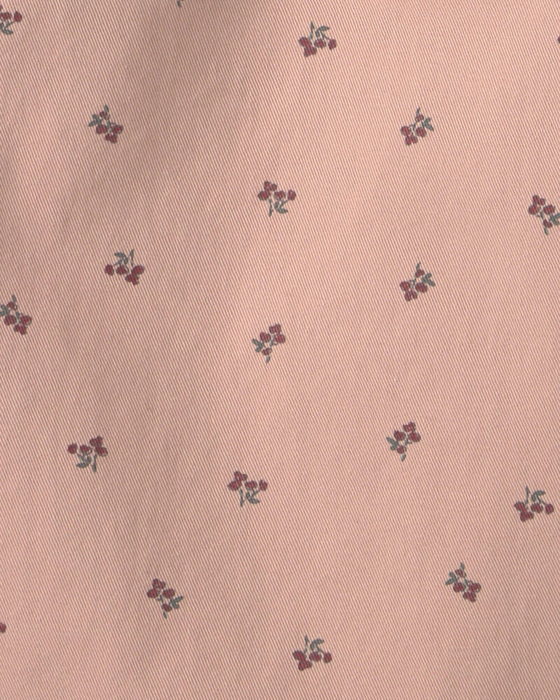 Toddler Girl Organic Cotton Twill Wide Leg Overalls, image 4 of 5 slides