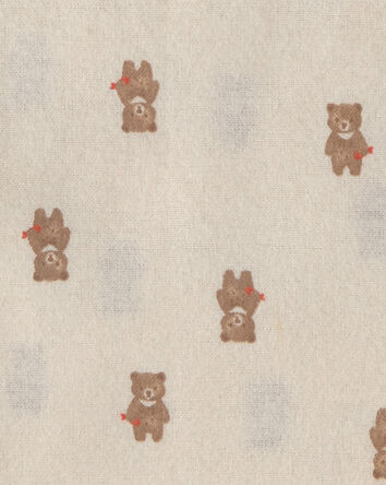 Baby 4-Pack Bear Receiving Blankets - Brown/Ivory, 
