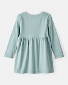 Toddler Girl Long-Sleeve Dress - Green, image 2 of 4 slides