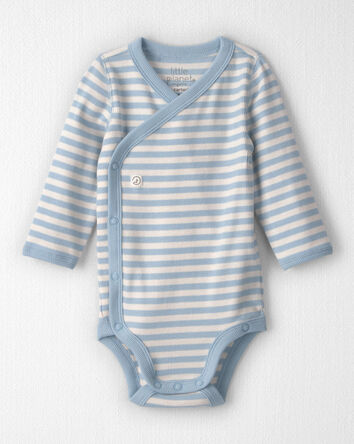 Baby Organic Cotton Striped Bodysuit, 