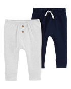 Baby 2-Pack Pull-On Pants, image 1 of 4 slides
