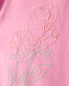 B&eacute;b&eacute; fille - Ensemble 2 pi&egrave;ces haut et jupe-short &agrave; fleurs - Rose, image 3 sur 5 diapositives