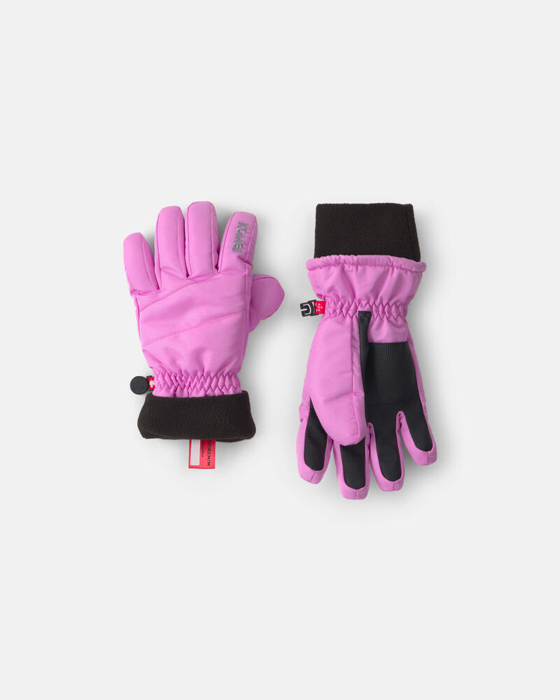 Girls Kombi Peaked Gloves - Pink, image 2 of 2 slides