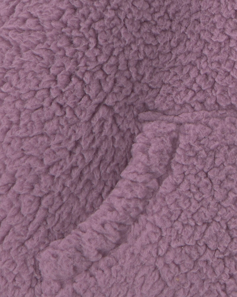 B&eacute;b&eacute; fille - Ensemble 3 pi&egrave;ces &agrave; superposer en molleton teddy &agrave; motif ourson &ndash; Mauve, image 3 sur 5 diapositives