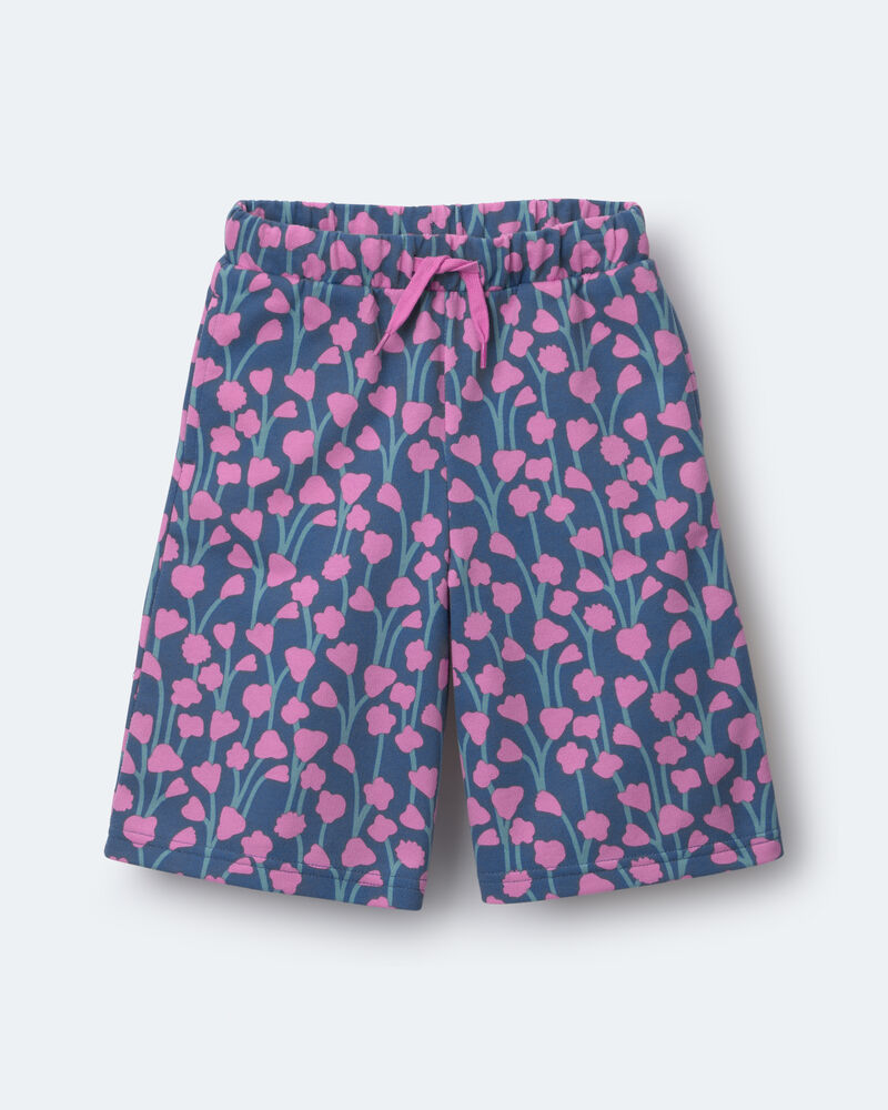 Toddler Girl Wide-Leg Pants in Wildflowers - Slate Blue/Purple, image 2 of 7 slides