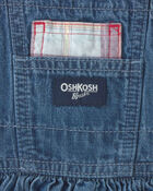 Baby Girl Chambray Denim Skirtall - Medium Wash, image 3 of 4 slides