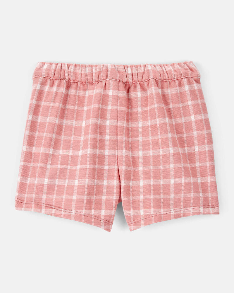 Toddler Girl Plaid Knit Skort - Pink, image 2 of 4 slides