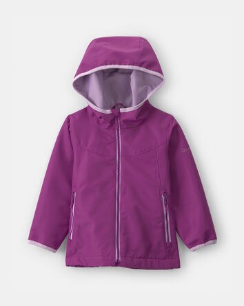 Toddler Girl Midweight Fleece Lined Berry Jacket- Purple, 