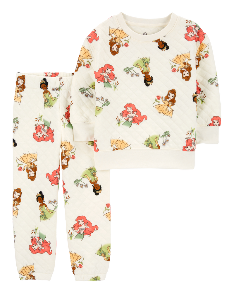Baby 2-Piece Disney Princess Sweatshirt & Pant Set, image 1 of 2 slides