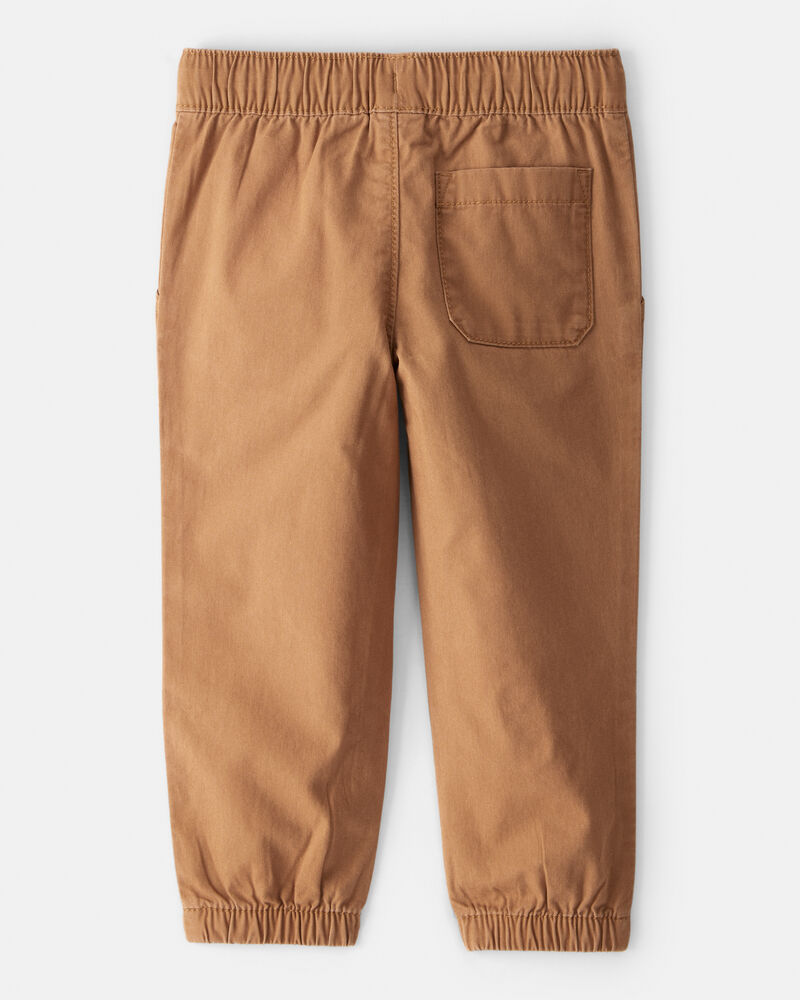 Toddler Boy Cotton Pull-On Fashion Pants - Brown, image 2 of 6 slides