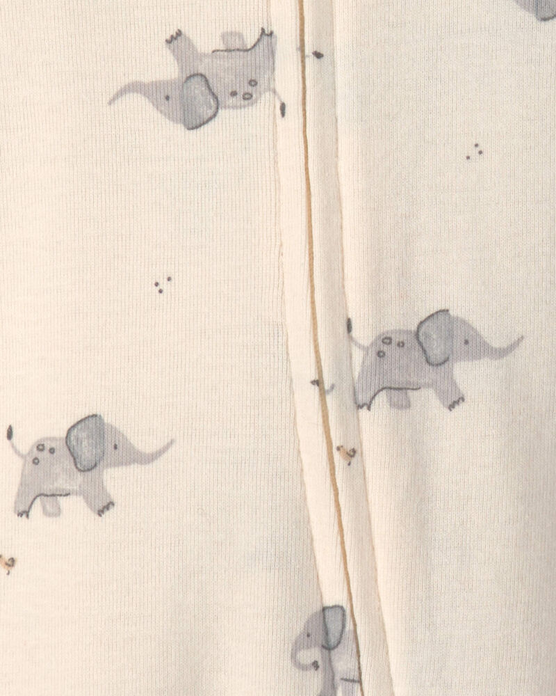 B&eacute;b&eacute; - Emballage 2 grenouill&egrave;res &agrave; motif d&rsquo;&eacute;l&eacute;phant et rayures - Gris, image 3 sur 4 diapositives