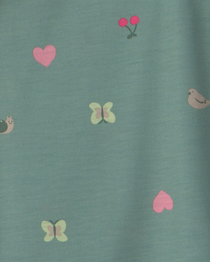 Filles - Emballage 2 robes de nuit &agrave; motif papillon - Rose/Vert, image 3 sur 3 diapositives